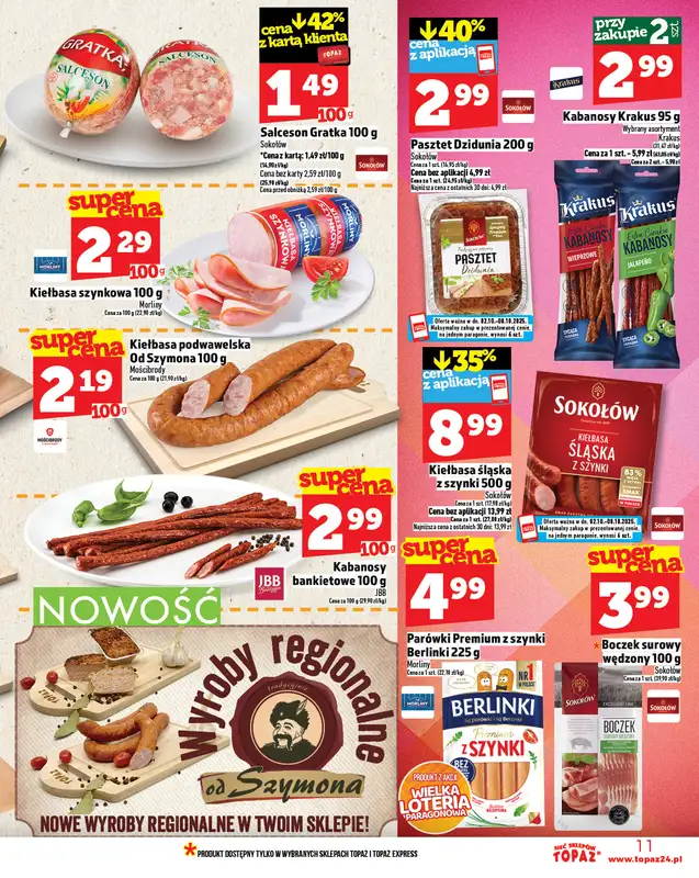 TOPAZ - gazetka promocyjna Gazetka od czwartku 02.10 do środy 08.10 - strona 11