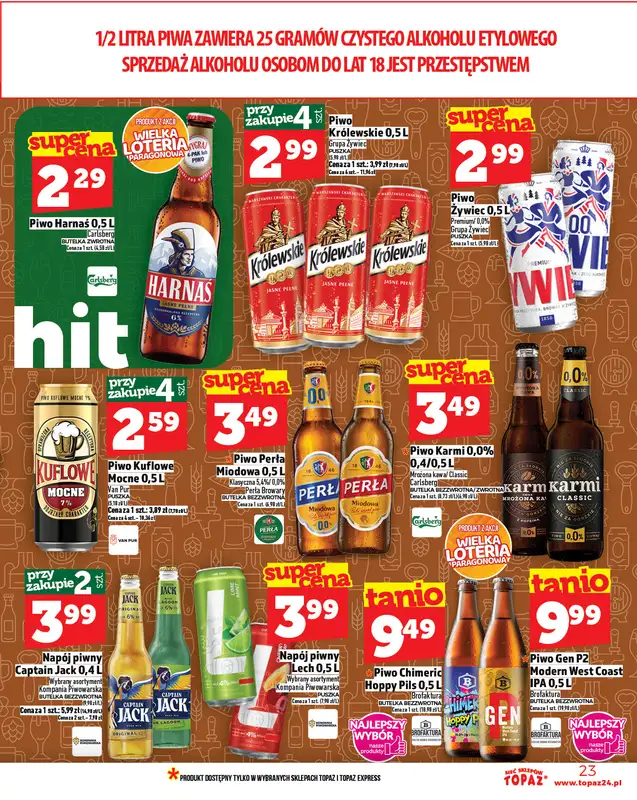 TOPAZ - gazetka promocyjna Gazetka od czwartku 02.10 do środy 08.10 - strona 23