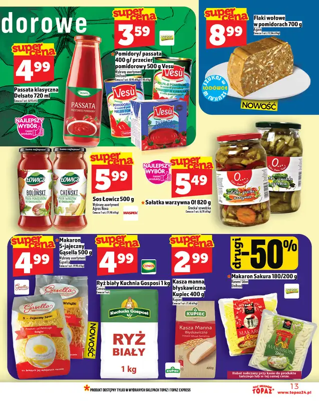TOPAZ - gazetka promocyjna Gazetka od czwartku 02.10 do środy 08.10 - strona 13