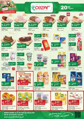 CEZAR Delikatesy - gazetka promocyjna Gazetka od czwartku 25.09 do środy 08.10