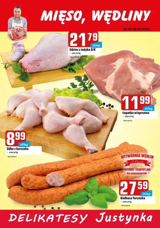 Delikatesy Justynka - gazetka promocyjna Plakaty promocyjne od czwartku 25.09 do niedzieli 28.09 - strona 2