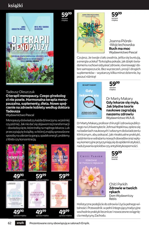 Empik - gazetka promocyjna Tom kultury: książki od czwartku 25.09 do wtorku 14.10 - strona 62
