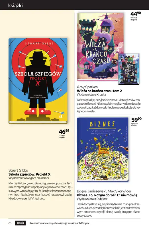 Empik - gazetka promocyjna Tom kultury: książki od czwartku 25.09 do wtorku 14.10 - strona 76