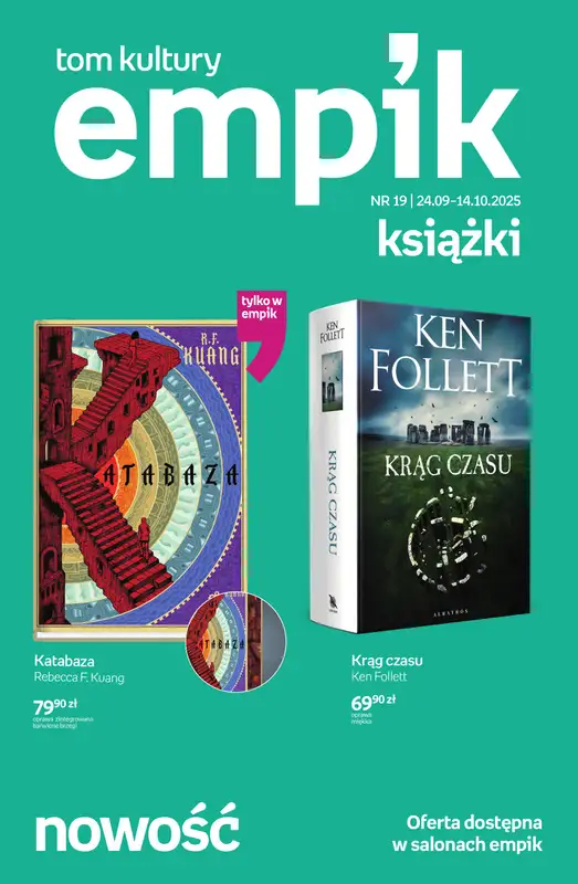 Empik - gazetka promocyjna Tom kultury: książki od czwartku 25.09 do wtorku 14.10