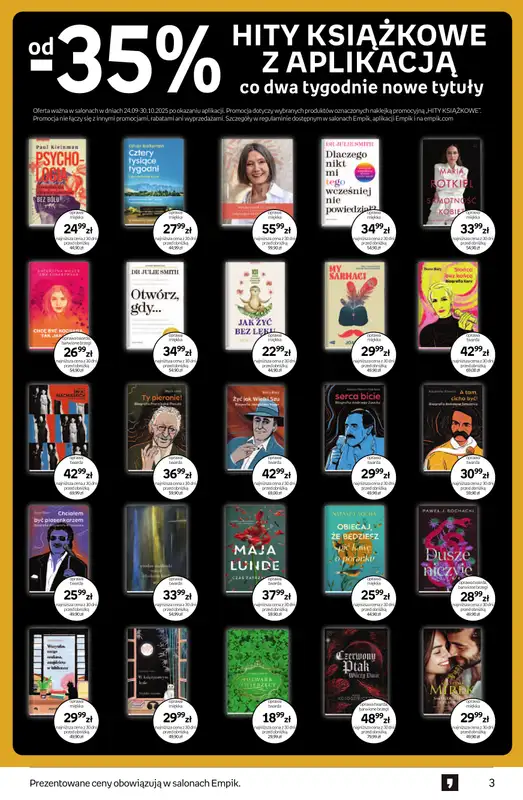 Empik - gazetka promocyjna Tom kultury: książki od czwartku 25.09 do wtorku 14.10 - strona 3