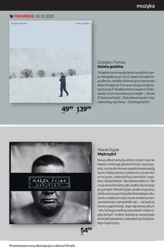 Empik - gazetka promocyjna Tom kultury: muzyka od czwartku 25.09 do wtorku 14.10 - strona 9