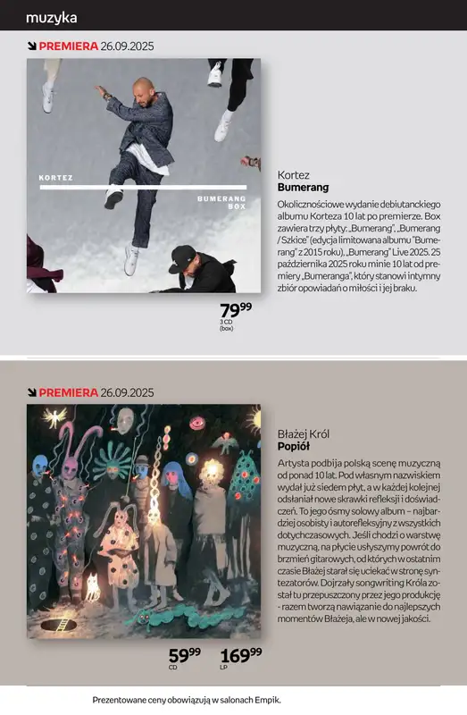 Empik - gazetka promocyjna Tom kultury: muzyka od czwartku 25.09 do wtorku 14.10 - strona 8