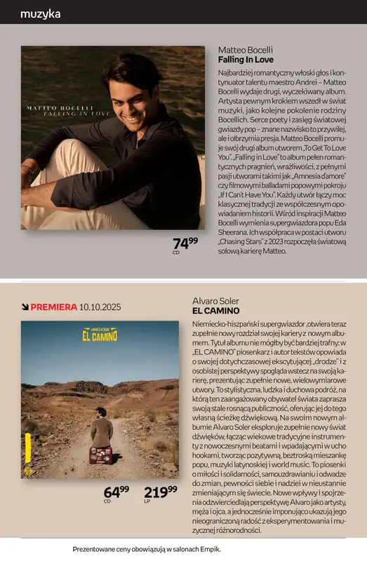 Empik - gazetka promocyjna Tom kultury: muzyka od czwartku 25.09 do wtorku 14.10 - strona 6