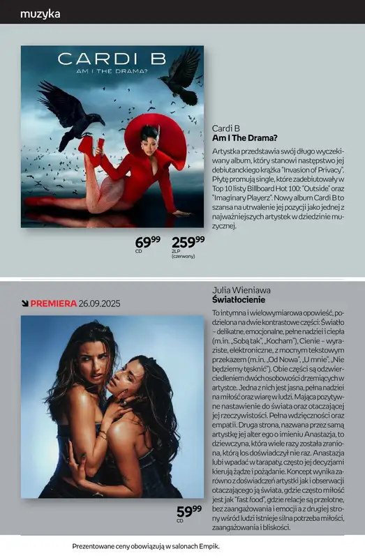 Empik - gazetka promocyjna Tom kultury: muzyka od czwartku 25.09 do wtorku 14.10 - strona 4
