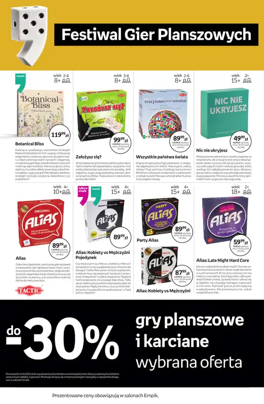 Empik - gazetka promocyjna Festiwal Gier Planszowych od piątku 26.09 do wtorku 14.10 - strona 12