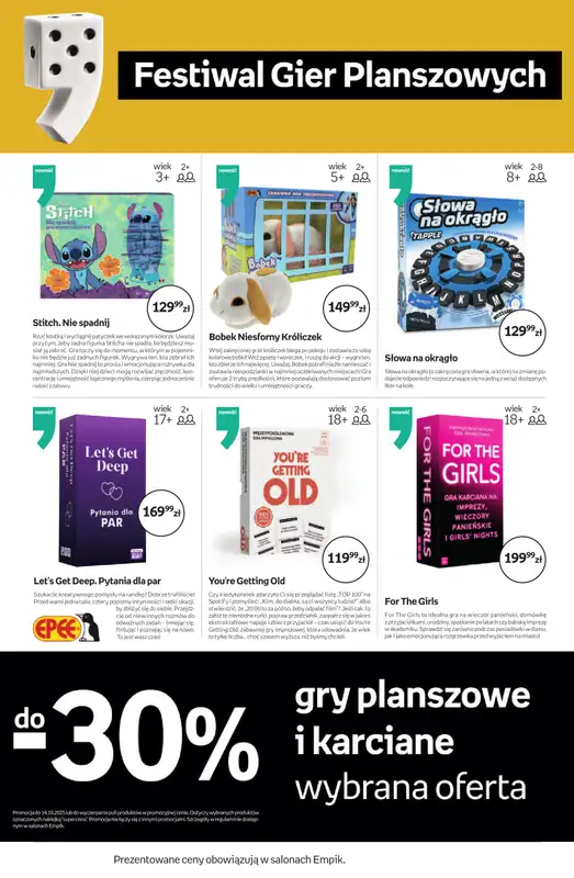 Empik - gazetka promocyjna Festiwal Gier Planszowych od piątku 26.09 do wtorku 14.10 - strona 22