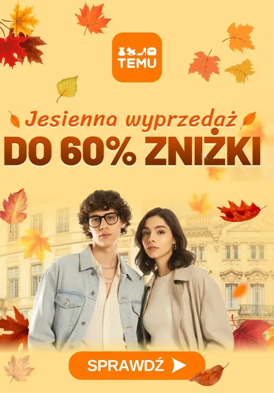 Temu - gazetka promocyjna Do -60% w jesiennej wyprzedaży od czwartku 25.09 do środy 01.10