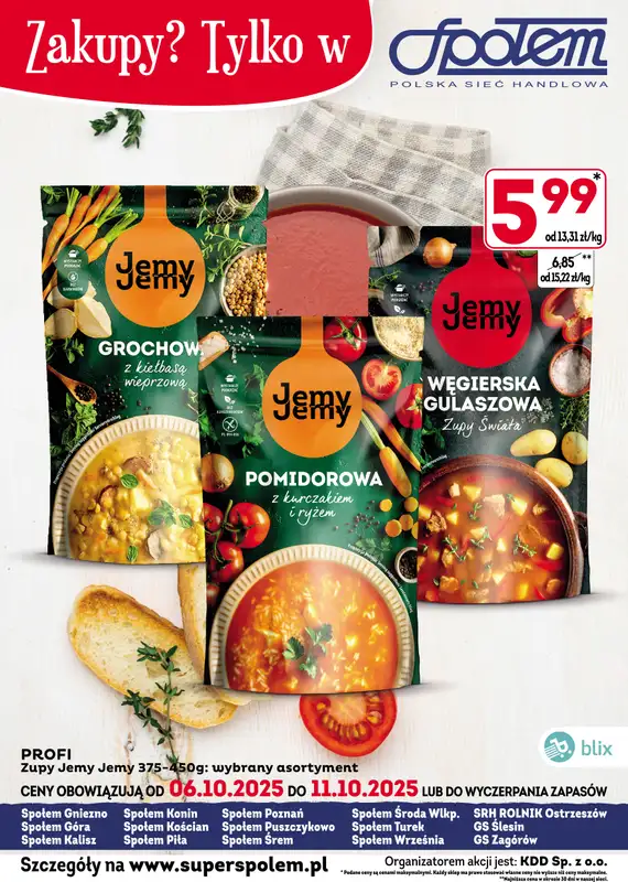 Społem - Blisko i Korzystnie - gazetka promocyjna Plakaty promocyjne PSS Poznań od poniedziałku 06.10 do soboty 11.10 - strona 3