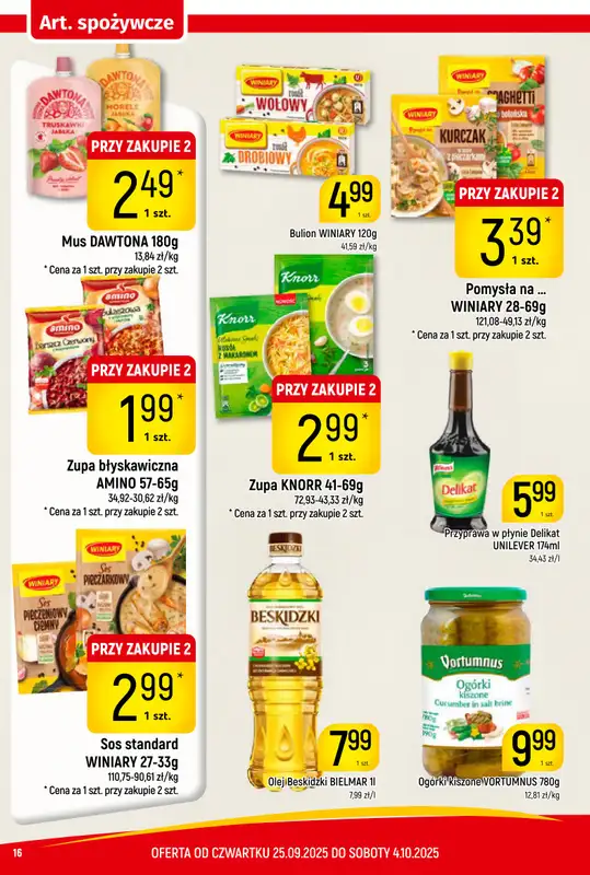 Delikatesy Piotruś Pan - gazetka promocyjna Gazetka od czwartku 25.09 do soboty 04.10 - strona 16