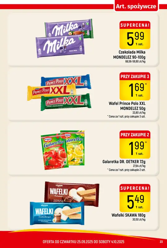 Delikatesy Piotruś Pan - gazetka promocyjna Gazetka od czwartku 25.09 do soboty 04.10 - strona 23