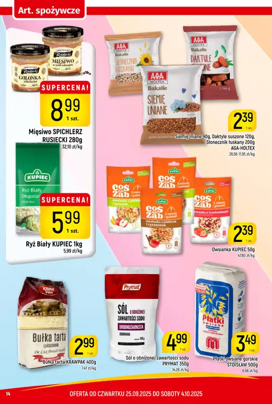Delikatesy Piotruś Pan - gazetka promocyjna Gazetka od czwartku 25.09 do soboty 04.10 - strona 14