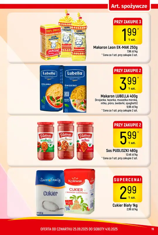 Delikatesy Piotruś Pan - gazetka promocyjna Gazetka od czwartku 25.09 do soboty 04.10 - strona 15