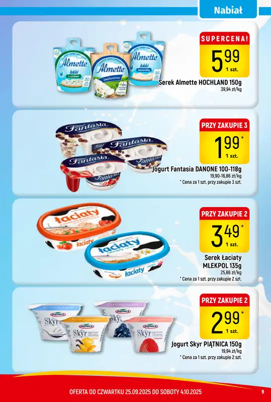 Delikatesy Piotruś Pan - gazetka promocyjna Gazetka od czwartku 25.09 do soboty 04.10 - strona 9