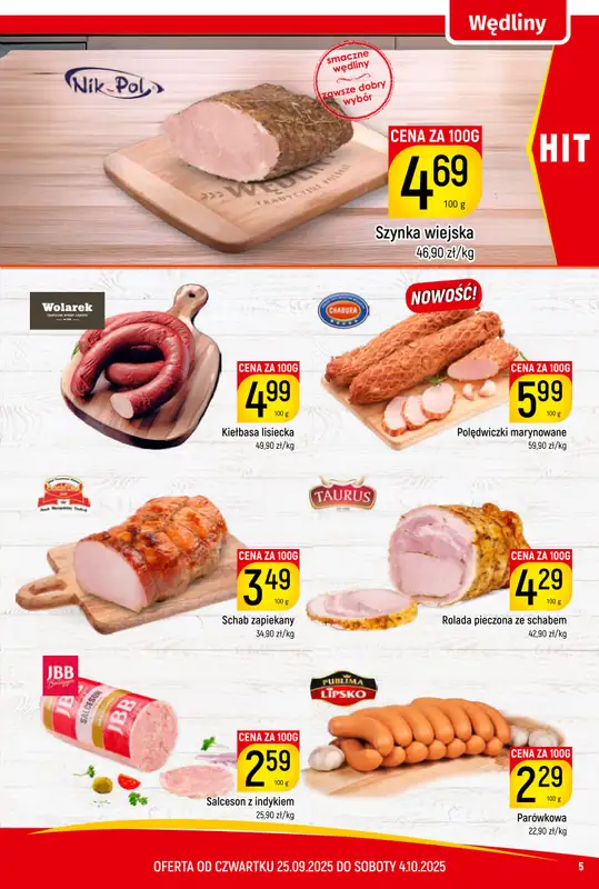 Delikatesy Piotruś Pan - gazetka promocyjna Gazetka od czwartku 25.09 do soboty 04.10 - strona 5