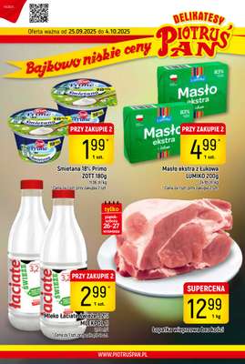 Delikatesy Piotruś Pan - gazetka promocyjna Gazetka od czwartku 25.09 do soboty 04.10