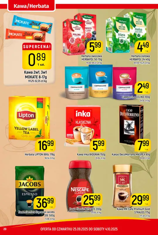 Delikatesy Piotruś Pan - gazetka promocyjna Gazetka od czwartku 25.09 do soboty 04.10 - strona 20