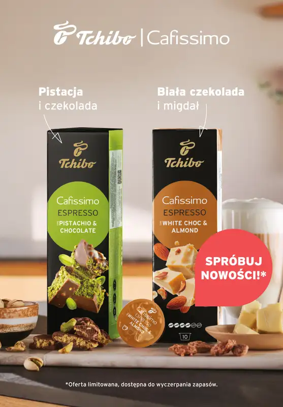 Tchibo - gazetka promocyjna Delektuj się nowym smakiem ​kapsułek kawowych Cafissimo od czwartku 25.09 do piątku 26.09