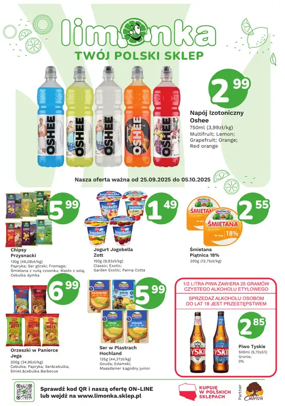 Limonka - gazetka promocyjna Gazetka od czwartku 25.09 do niedzieli 05.10