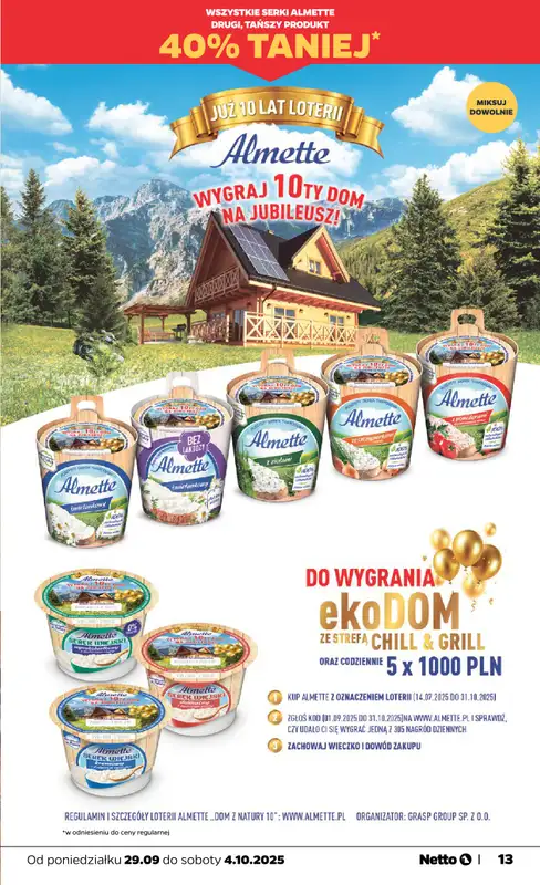 Netto - gazetka promocyjna Gazetka Spożywcza od poniedziałku 29.09 do soboty 04.10 - strona 13