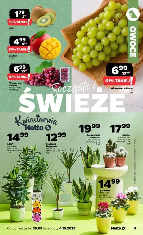 Netto - gazetka promocyjna Gazetka Spożywcza od poniedziałku 29.09 do soboty 04.10 - strona 9