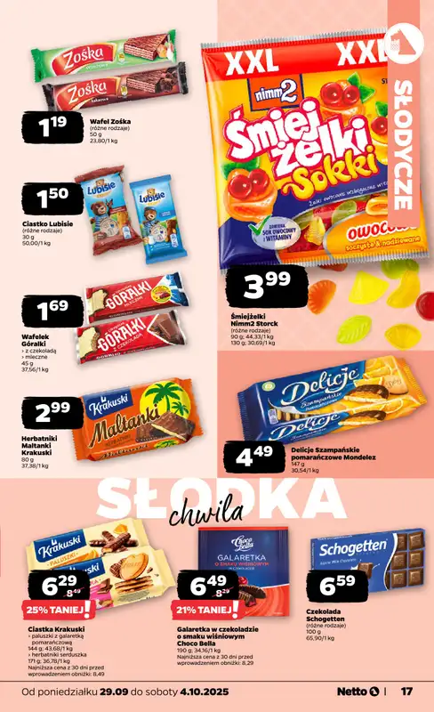 Netto - gazetka promocyjna Gazetka Spożywcza od poniedziałku 29.09 do soboty 04.10 - strona 17