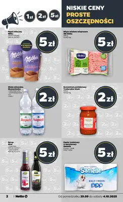 Netto - gazetka promocyjna Gazetka Spożywcza od poniedziałku 29.09 do soboty 04.10 - strona 2
