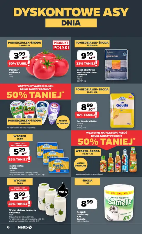 Netto - gazetka promocyjna Gazetka Spożywcza od poniedziałku 29.09 do soboty 04.10 - strona 6