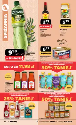 Netto - gazetka promocyjna Gazetka Spożywcza od poniedziałku 29.09 do soboty 04.10 - strona 16
