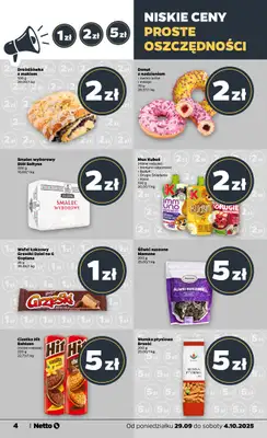 Netto - gazetka promocyjna Gazetka Spożywcza od poniedziałku 29.09 do soboty 04.10 - strona 4