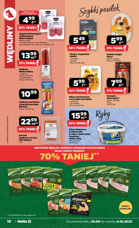 Netto - gazetka promocyjna Gazetka Spożywcza od poniedziałku 29.09 do soboty 04.10 - strona 10