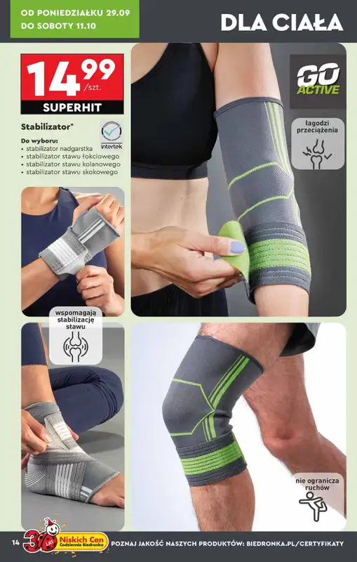 Biedronka - gazetka promocyjna Okazje tygodnia od 29.09 od poniedziałku 29.09 do środy 15.10 - strona 14