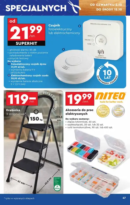 Biedronka - gazetka promocyjna Okazje tygodnia od 29.09 od poniedziałku 29.09 do środy 15.10 - strona 47