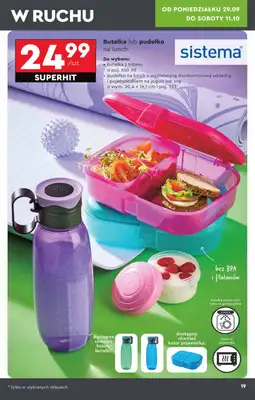 Biedronka - gazetka promocyjna Okazje tygodnia od 29.09 od poniedziałku 29.09 do środy 15.10 - strona 19