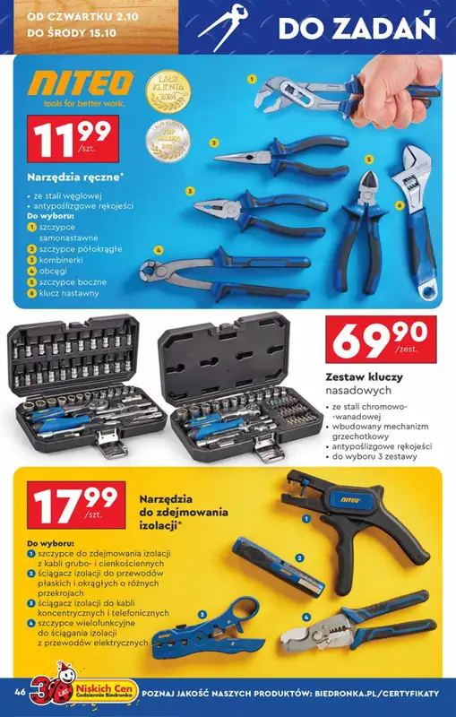 Biedronka - gazetka promocyjna Okazje tygodnia od 29.09 od poniedziałku 29.09 do środy 15.10 - strona 46