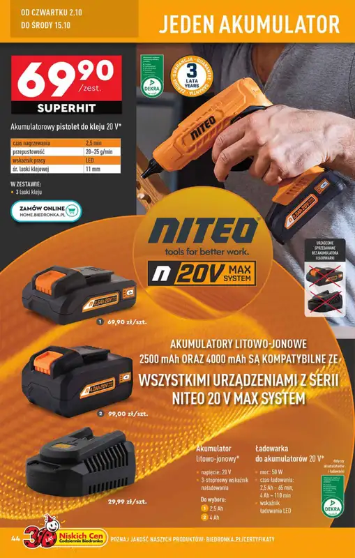 Biedronka - gazetka promocyjna Okazje tygodnia od 29.09 od poniedziałku 29.09 do środy 15.10 - strona 44