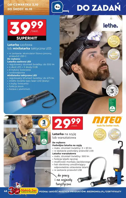Biedronka - gazetka promocyjna Okazje tygodnia od 29.09 od poniedziałku 29.09 do środy 15.10 - strona 48