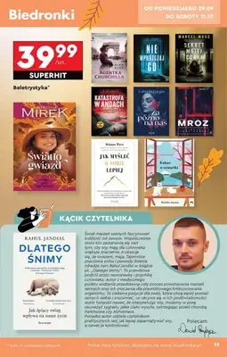 Biedronka - gazetka promocyjna Okazje tygodnia od 29.09 od poniedziałku 29.09 do środy 15.10 - strona 33