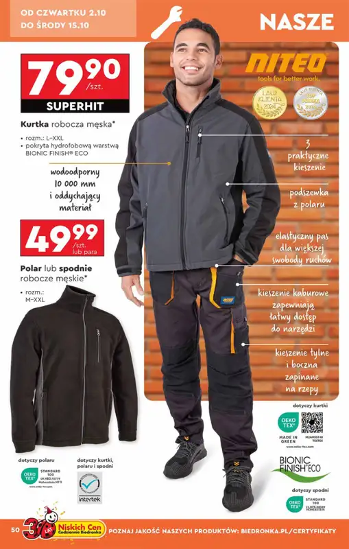 Biedronka - gazetka promocyjna Okazje tygodnia od 29.09 od poniedziałku 29.09 do środy 15.10 - strona 50