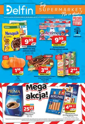 Delfin - gazetka promocyjna Gazetka od piątku 26.09 do niedzieli 05.10