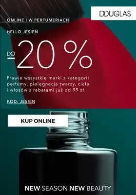 Douglas - gazetka promocyjna Do -20% prawie na wszystkie marki od piątku 26.09 do czwartku 02.10
