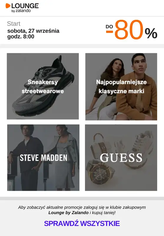 Lounge by Zalando - gazetka promocyjna Do -80% promocje na wybrane marki na WEEKEND! od soboty 27.09 do niedzieli 28.09