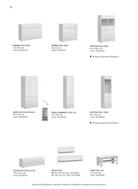 Komfort - gazetka promocyjna Katalog meble i oświetlenie od piątku 26.09 do środy 31.12 - strona 28