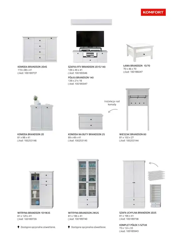 Komfort - gazetka promocyjna Katalog meble i oświetlenie od piątku 26.09 do środy 31.12 - strona 9