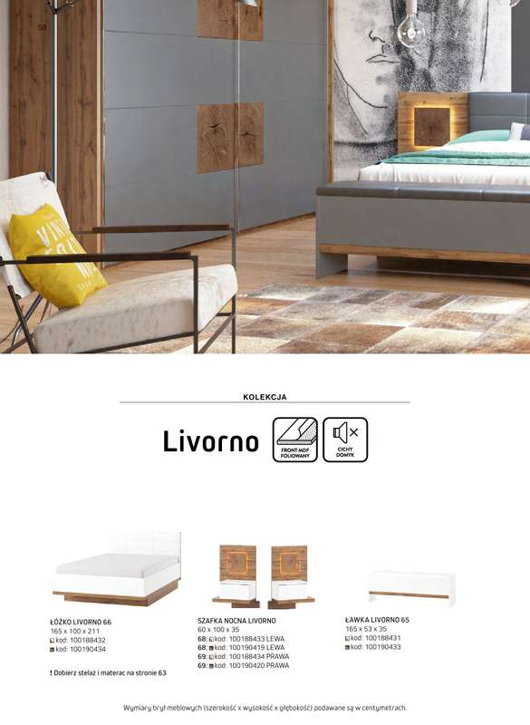 Komfort - gazetka promocyjna Katalog meble i oświetlenie od piątku 26.09 do środy 31.12 - strona 58