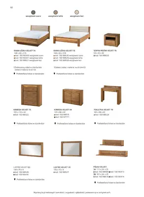 Komfort - gazetka promocyjna Katalog meble i oświetlenie od piątku 26.09 do środy 31.12 - strona 60 Komfort - gazetka promocyjna Katalog meble i oświetlenie od piątku 26.09 do środy 31.12 - strona 60